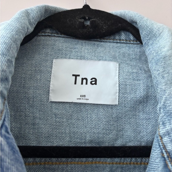 TNA Distressed Blue Jean Jacket - Picture 2 of 3